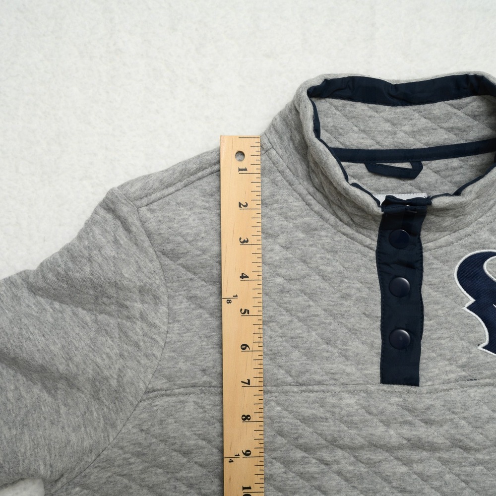NFL Houston Texans Sweatshirt Women's Sz M Grey NFL Team Quilted Quarter Snap - Picture 9 of 10